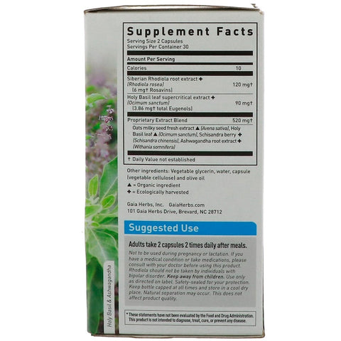 Gaia Herb - ADRENAL HEALTH DAILY SUPPORT LP CAPS 60