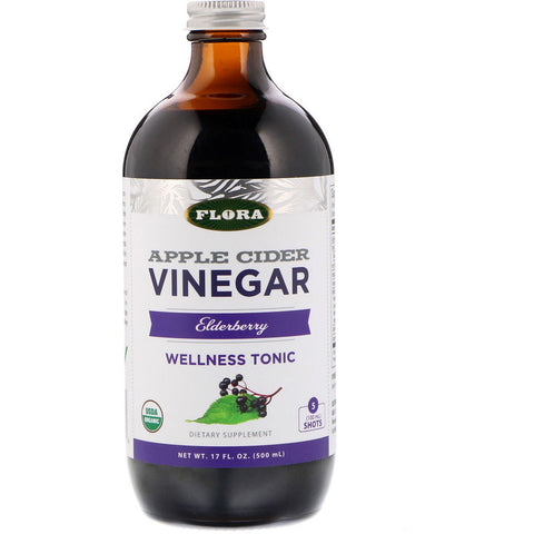 FLORA - Apple Cider Vinegar - Elderberry Wellness Tonic 17 Fl Oz
