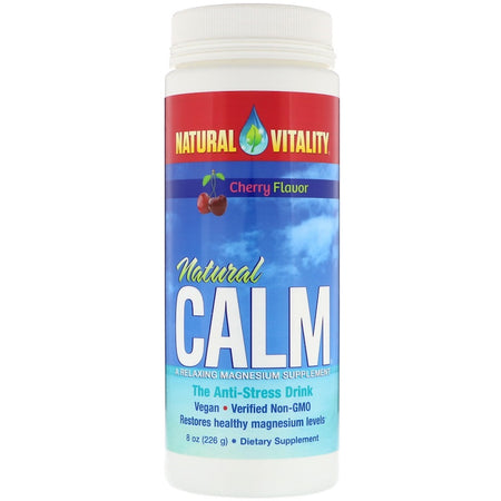 Natural Vitality - Natural Calm, The Anti-Stress Drink, Cherry Flavor, 8 oz (226 g)