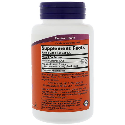 Now Foods - Indole-3-Carbinol, 200 mg, 60 Veg Capsules