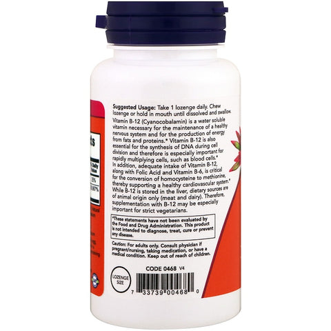 Now Foods - B-12, 1,000 mcg, 100 Lozenges