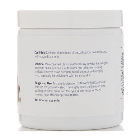 Now Foods - Solutions, Moroccan Red Clay Powder, 6 oz (170 g)