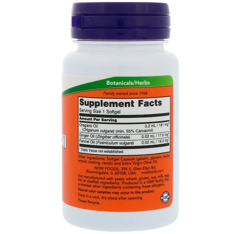 Now Foods - Oregano Oil, 90 Softgels