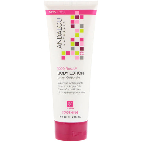 Andalou Naturals - 1000 Roses Soothing Body Lotion - 8 Ounce