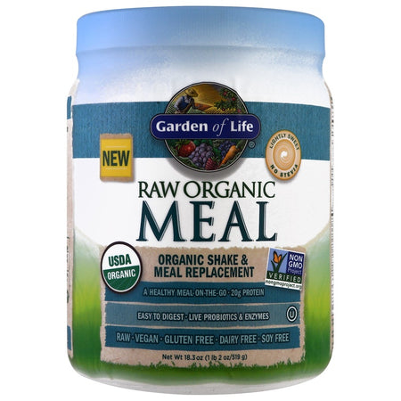 Garden Of Life - RAW Organic Meal, Organic Shake & Meal Replacement Lightly Sweet 519g POWDER