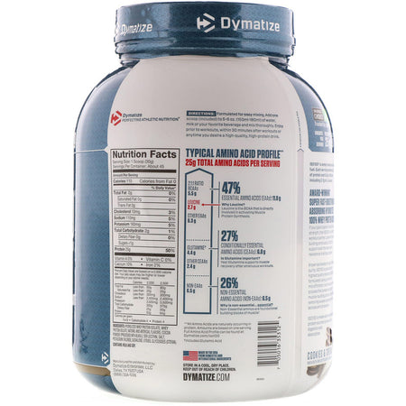 Dymatize - ISO100, Cookies & Cream - 3 Lb (1.4 Kg)