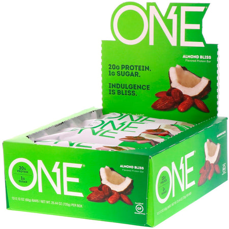 One Brands, One Bar, Almond Bliss, 12 Bars, 2.12 oz (60 g) Each