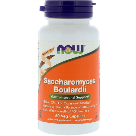 Now Foods - Saccharomyces Boulardii, Gastrointestinal Support, 60 Veg Capsules