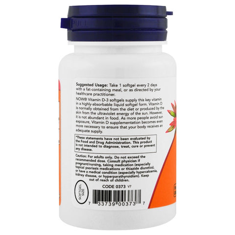 Now Foods - Vitamin D-3, High Potency, 5,000 IU, 240 Softgels