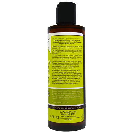 Dr Woods - Castile Soap Liquid Tea Tree With Shea Butter - 8 Ounce