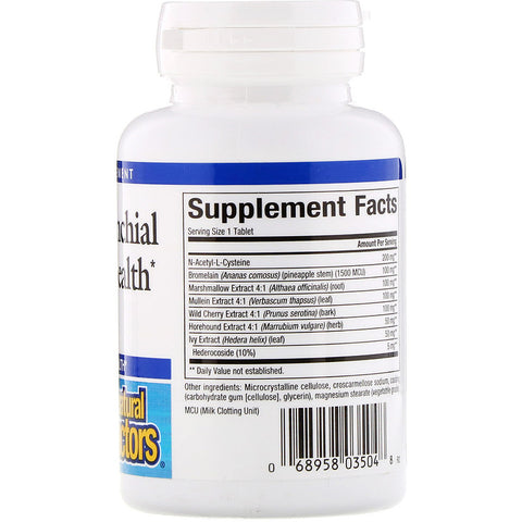 Natural Factors - Lung, Bronchial & Sinus Health,  - 45 Tablets