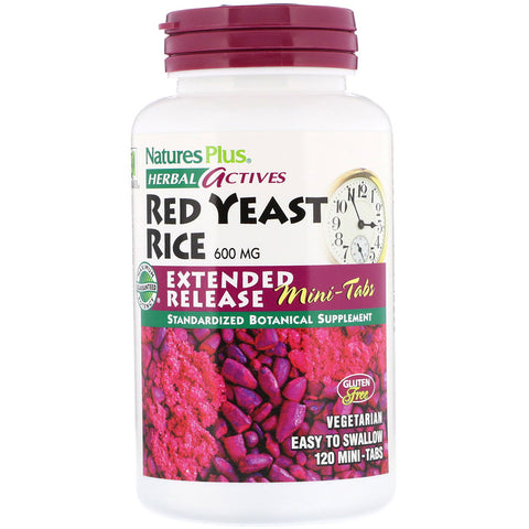 Natures Plus - Herbal Actives, Red Yeast Rice, 600 mg, 120 Mini-Tabs
