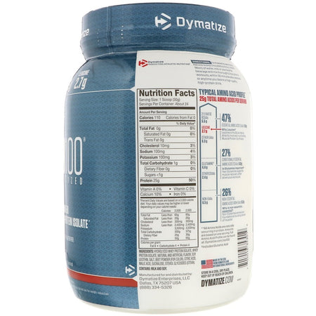 Dymatize - ISO100, Strawberry - 1.6 Lb (725 G)