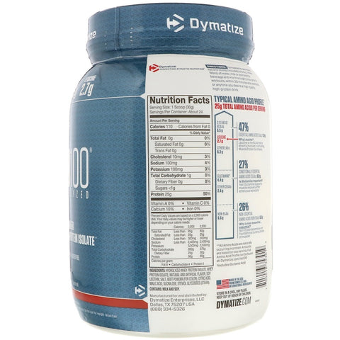 Dymatize - ISO100, Strawberry - 1.6 Lb (725 G)