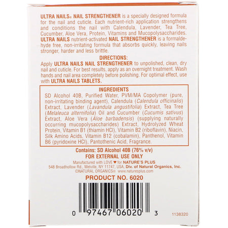 Natures Plus - ULTRA NAILS NAIL STRENGTHNER .25 OZ