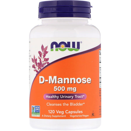 Now Foods - D-Mannose, 500 mg, 120 Veg Capsules
