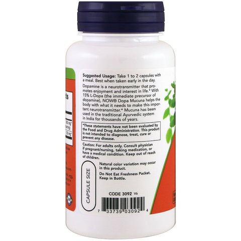 Now Foods - DOPA MUCUNA - 90 Veg Capsules