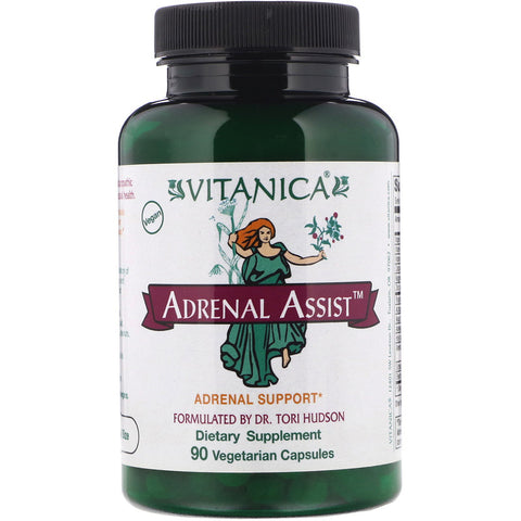 Vitanica - Adrenal Assist, Adrenal Support, 90 Vegetarian Capsules