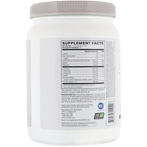 Xtend - The Original 7g BCAA, Blue Raspberry Ice, 1.5 lb (700 g)