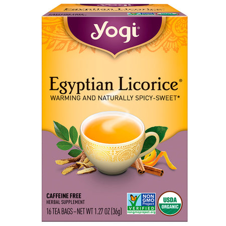 Yogi Tea - Egyptian Licorice, Caffeine Free, 16 Tea Bags, 1.27 oz (36 g)