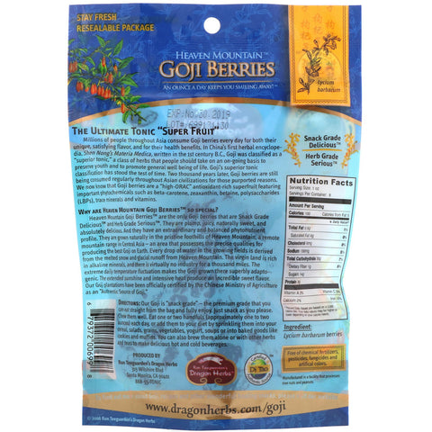 Dragon Herbs - Goji Berries, Heaven Mountain