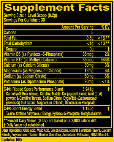 Cellucor - C4 Sport Ripped Arctic Snow Cone - 30 Servings