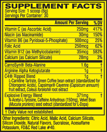 Cellucor - C4 Ripped Fruit Punch - 30 Servings