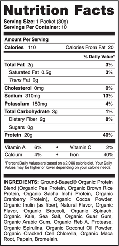 Ground Based - Superfood Protein - 10 PK Carton - Chocolate