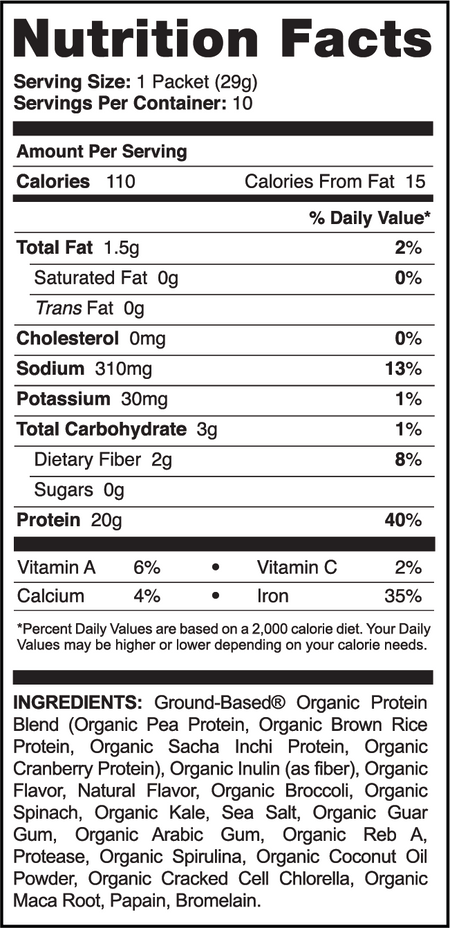 Ground Based - Superfood Protein - 10 PK Carton - Vanilla