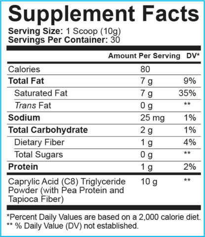 Ground Based - C8 MCT Oil Powder - Vanilla