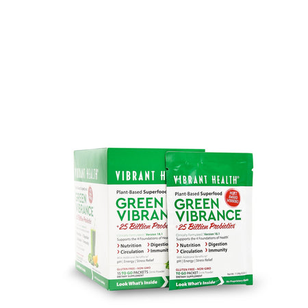 Vibrant Health - Green Vibrance 15 Serving, Powder, 177.45g 6.26 Oz