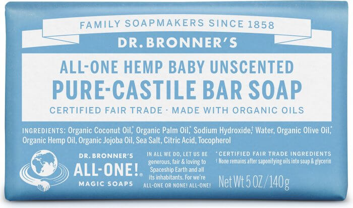 Dr Bronners - Organic Castile Bar Soap Baby Mild