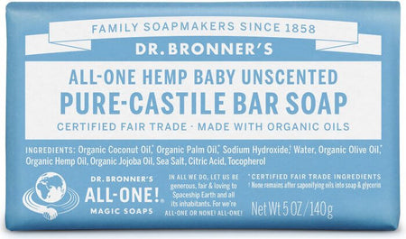 Dr Bronners - Organic Castile Bar Soap Baby Mild