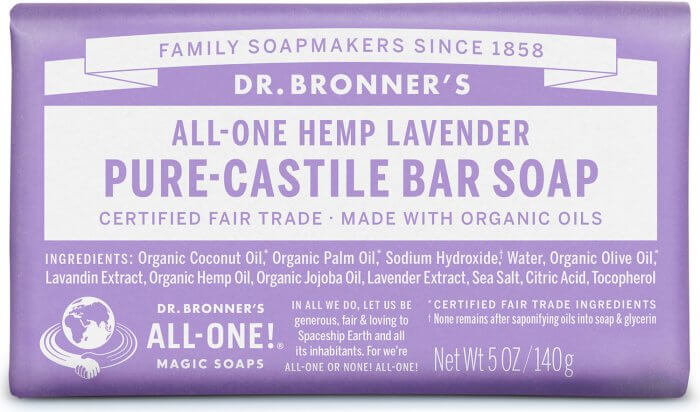 Dr Bronners - Organic Castile Bar Soap Lavender