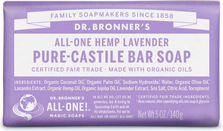 Dr Bronners - Organic Castile Bar Soap Lavender