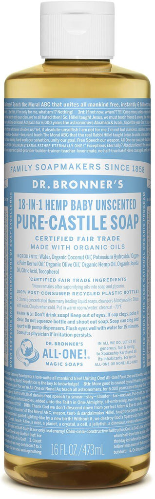Dr Bronners - Organic Castile Liquid Soap Baby Mild 16 oz