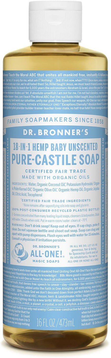 Dr Bronners - Organic Castile Liquid Soap Baby Mild 16 oz