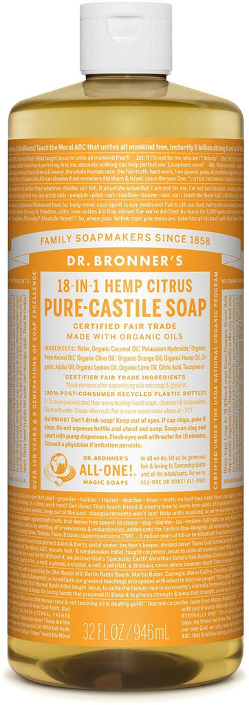 Dr Bronners - Organic Castile Liquid Soap Citrus Orange