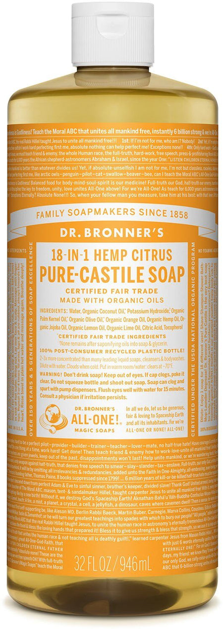 Dr Bronners - Organic Castile Liquid Soap Citrus Orange