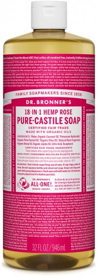 Dr Bronners - Organic Castile Liquid Soap Rose