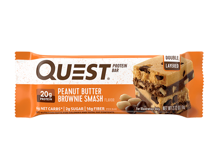 Quest Nutrition -Protein Bar, Peanut Butter Browine Smash, 12 Bars, 2.12 oz (60 g) Each