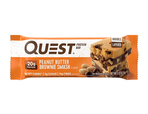 Quest Nutrition -Protein Bar, Peanut Butter Browine Smash, 12 Bars, 2.12 oz (60 g) Each