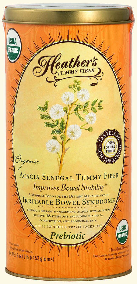 Heather’s Tummy Care -  Fiber Organic Acacia Senegal - 1 Lb Can