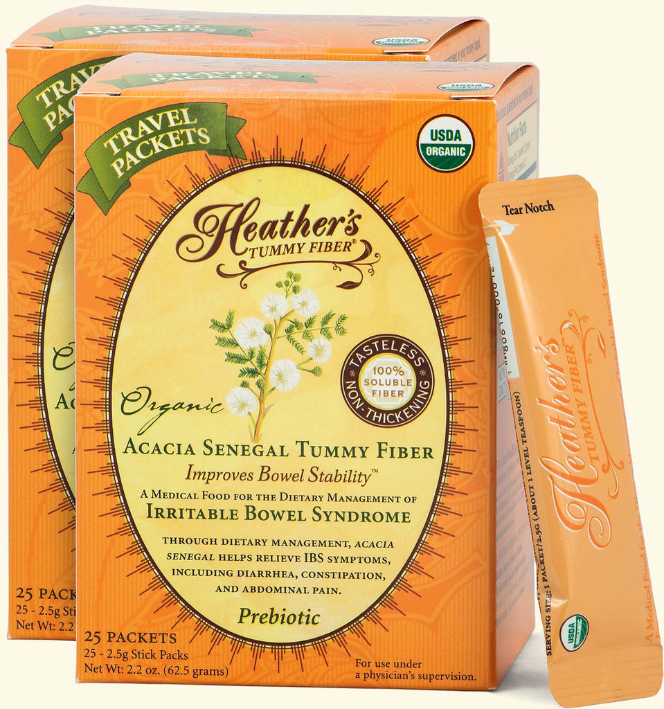 Heather’s Tummy Care - Fiber Organic Acacia Senegal (TRAVEL PACKETS) - 25 Packets X 24 Units