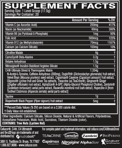 Cellucor - C4 Ultimate ShredIcy Blue Razz - 20 Servings