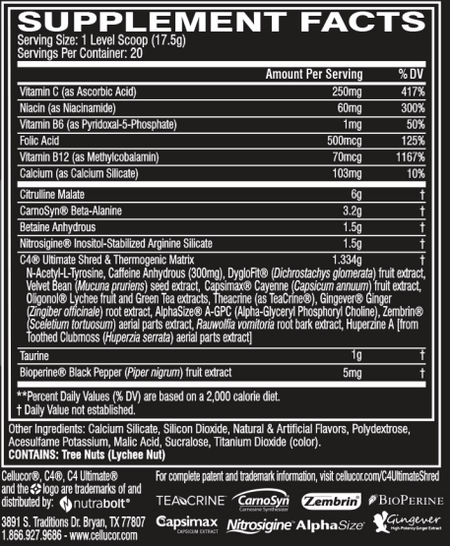 Cellucor - C4 Ultimate Shred Strawberry Watermelon - 20 Servings