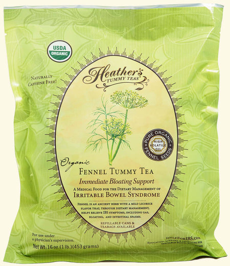 Heather's Tummy Care -  Tea Organic Loose Fennel (BULK POUCH) - 1 Lb Pouch