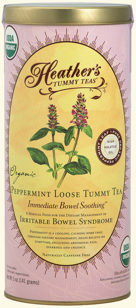 Heather's Tummy Care -  Tea Organic Loose Peppermint - 5 Oz Can