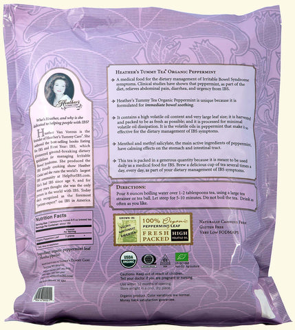 Heather's Tummy Care -  Tea Loose Peppermint (BULK POUCH) - 1lb Pouch