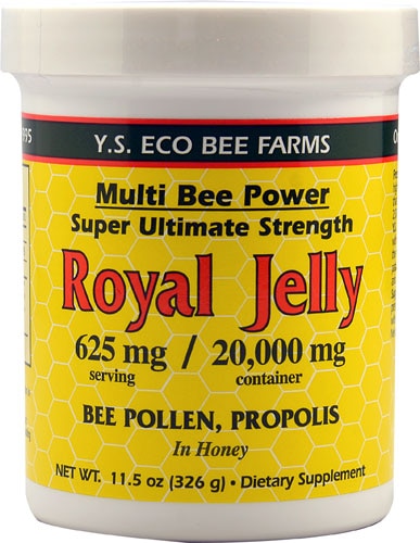 YS Organic Bee - Pure Royal Energizer Royal Jelly 20,000 - 11.5 Oz